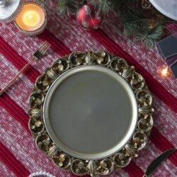 Plastic Charger Plate (Set of 6) - Gold