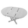 Topmax - 5 Piece Rustic Extendable Dining Table Set Round Trestle Table And 4 Cross Back Dining Chairs For Kitchen, Dining Room - Gray - Image 12