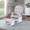 Madison - Glider & Ottoman - White / Gray - Image 4