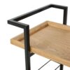 Modern Industrial Bar Cart With Shelving And Casters - Natural - Image 12