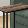 Accent Table, C - Shaped, Contemporary Stylish - Brown - Image 2