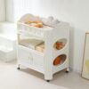 Eco Friendly Hdpe Baby Diaper Changing Table With Removable Safety Belt And Easy Clean Surface - White - Image 4