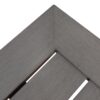 Modern Aluminum Outdoor Dining Bench With X Base - Dark Gray - Image 9