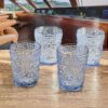 Paisley - Acrylic Glasses Drinking (Set of 4), Bpa Free, 13Oz - Blue - Image 4