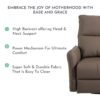 29.92" 270 Power Swivel Rocker Recliner Chair, Electric Glider Reclining Sofa With USB Ports, Power Swivel Glider, Rocking Chair Nursery Recliners For Living Room Bedroom - Brown - Image 5