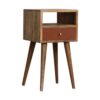 Mini Hand Painted Bedside Table - Brick Red - Image 3