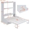 Queen Size Murphy Space Saving Wall Bed With Cushion - White - Image 12