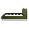 Roman - King Curved Headboard Upholstered Platform Bed - Olive Green - Image 3