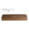 Modern Wall Mounted Bathroom Vanity With Resin Sink And Soft Close Drawer - Brown Ebony - Image 15