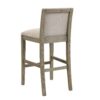 Bar Stools (Set of 2), Rubber Wood Frame, Retro Bar Chairs Suitable For Kitchen Island - Beige / Gray - Image 6