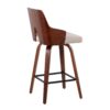 Ariana - Mid-Century Modern Counter Stool (Set of 2) - Walnut / Beige - Image 4