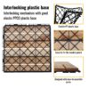 30 Pieces Interlocking Deck Tiles Striped Pattern Acacia Hardwood 12" X 12" Outdoor Flooring - Teak / Yellow - Image 6