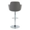 Boyne - Contemporary Adjustable Barstool With Swivel With Oval Footrest (Set of 2) - Chrome / Gray - Image 5
