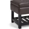 Cosmopolitan - Storage Ottoman Bench With Open Bottom - Chocolate Brown - Image 7