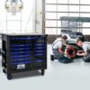 12 Layer Drawer Multi Purpose Tool Cart With Wheels And Iron Top - Black / Blue - Image 10