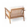 Mid Century Modern Outdoor Lounge Chair With Cushions Solid Wood For Patio, Garden, Balcony - Teak - Image 7