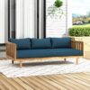 Claremont - 3 Seater Daybed Acacia Wood Water Resistant Cushions - Teak - Image 2