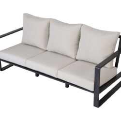 3 Person Sofa With Rectangular Coffee Table, Cushions Tino Tino - Beige