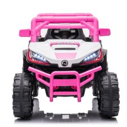 12V7A*1 30W*4 One Button Start, Forward And Backward, High And Low Speed, Music, Front Light, Power Display, Two Doors Can Open, 2.4G R / C, Seat Belt Four Wheel Absorber Kids Ride On Car - Pink
