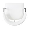 Modern Bar Stools With Low Back And Arms And Durable Metal Frame (Set of 2) - Ivory - Image 10