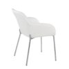 Daniella - Contemporary Dining Chair (Set of 2) - Chrome / White - Image 4