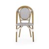 French Bistro Chair Set Outdoor Cafe Style - White / Gray - Image 5