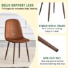 (Set of 4) Backrest AndTransfer Legs Chairs Adding A Touch Of Elegance To Minimalist And Scandinavian Style Homes - Walnut - Image 8