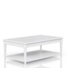 Cocktail Table With Two Storage Drawers And Casters - White - Image 2