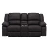 Marshall - Reclining Console Loveseat - Black - Image 2