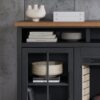 Essex - Fireplace TV Stand Console For TVs Up To 85" - Black, Whiskey - Image 6