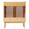 Bathroom Vanity Crafted From Natural Materials, Featuring Handmade Rattan Doors And Soft-Closing Mechanisms - Light Brown - Image 17
