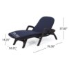 Mikael - Outdoor Chaise Lounge With Cushion - Dark Brown - Image 3