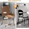 Modern Dining Chair Living Room Metal Leg Dining Chair (Set of 4) - Brown - Image 5