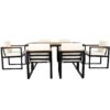 7 Pieces Outdoor Dining Set Patio Dining Table And Chair Set With And Removable Cushions For Patio, Backyard, Garden - Beige - Image 12
