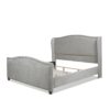 Carmen - King Upholstered Wingback Panel Bed Frame - Silver Gray - Image 3