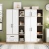 6 Door Wardrobe With Shelves And Drawers - Natural - Image 10
