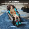 Deluxe - Massage Chair Full Body, 3D Sl Track Zero Gravity Massage Chair Recliner With Calf And Foot Rollers, Ai Voice Control, LCD Screen, Quick Access Buttons - Gray / Brown - Image 5