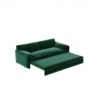 Queen Pull Out Sofa Bed, 3 In 1 Convertible Sleeper Sofa With Side Storage Multifunctional Velvet Loveseat Bed For Living Room - Green - Image 12