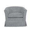 Zeniqua - Upholstered Swivel Chair With Loose Cover - White - Black - Image 4