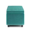 Hamilton - Storage Ottoman - Aqua Blue - Image 3