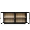 Storage Cabinet With Door For Living Room, Dining Room - Black - Image 7