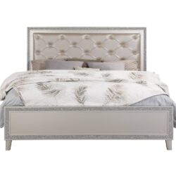 Sliverfluff - Eastern King Bed With LED - Champagne