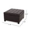 Isabella - Contemporary Ottoman With Storage - Brown - Image 3