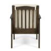 Casa Acacia Wood Club Chairs (Set of 2) With Water Resistant Cushions - Gray / Cream - Image 12