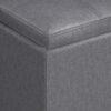 Rockwood - Cube Storage Ottoman With Tray - Slate Gray - Image 8