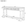 Console Table Long Console Table With Drawers And Shelf For Entryway, Hallway, Living Room - Espresso - Image 5