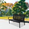 Patio Bench Steel - Black - Image 7