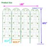 4 Pack Metal Garden Trellis Rustproof Trellis For Climbing Plants Outdoor Flower Support - Green - Image 14