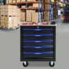 5 Drawer Multifunctional Tool Cart With Wheels - Black / Blue - Image 12
