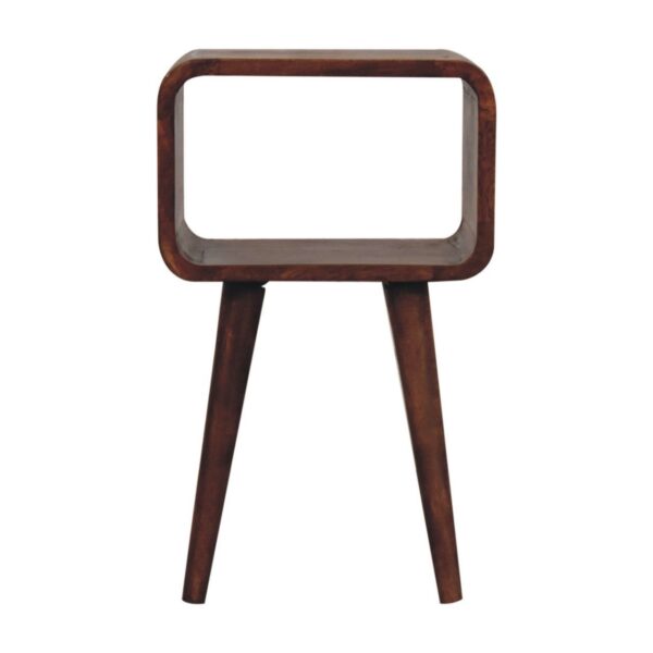 Mini Curved Open Nightstand - Caramel